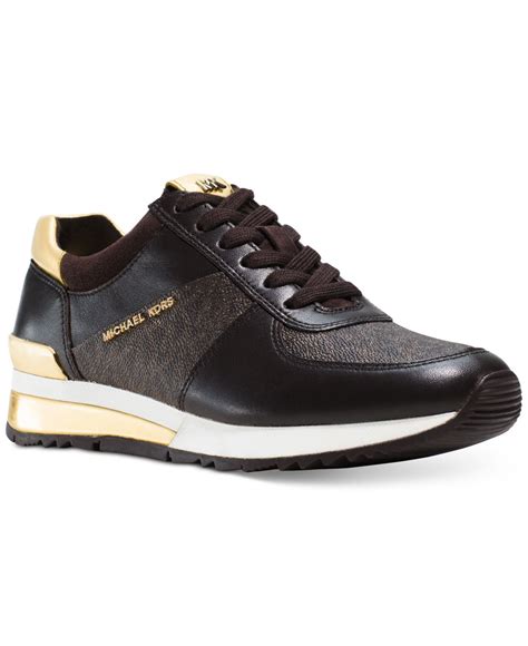 black michael kors allie trainer|michael kors allie trainer sneakers.